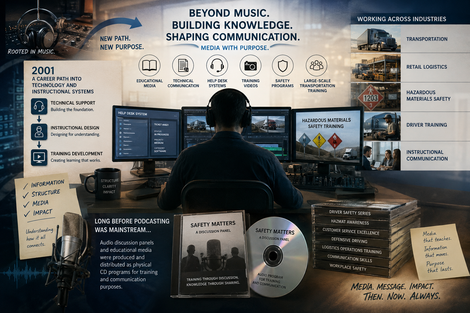 Training and instructional media work